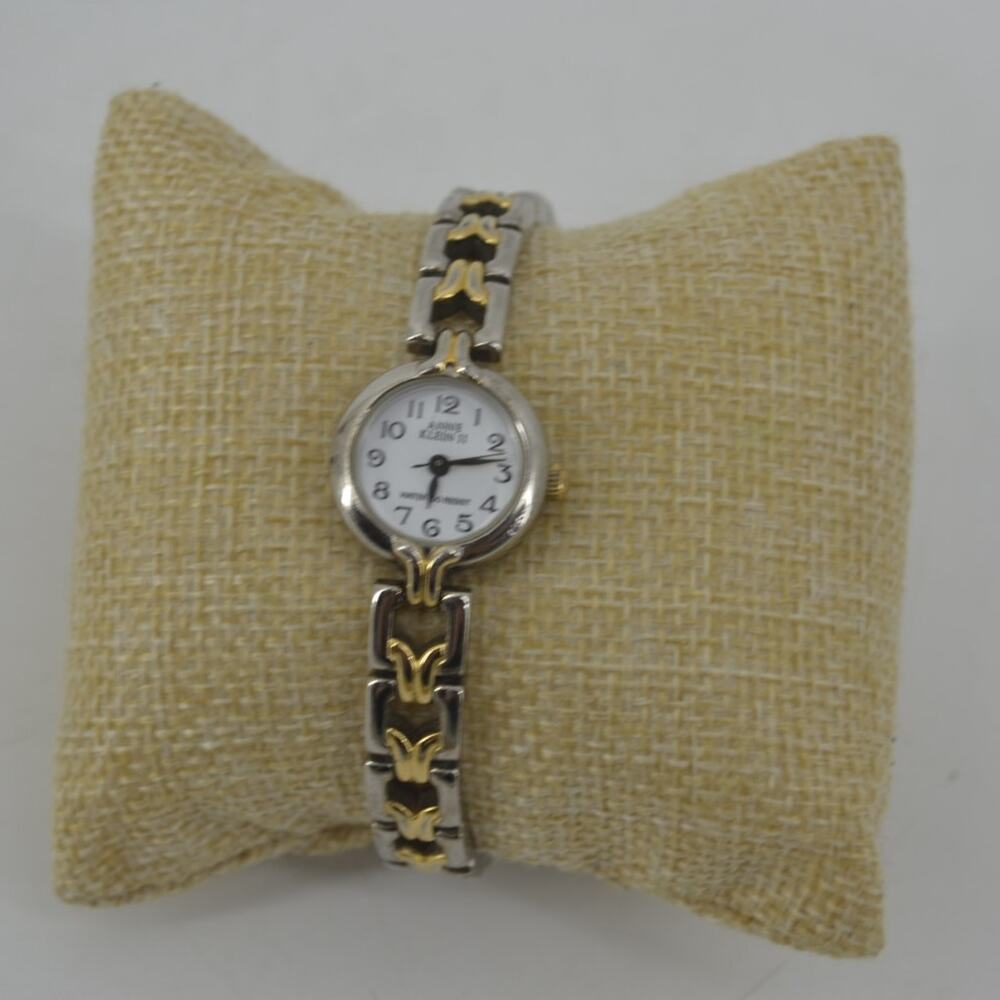 Anne Klein II Wristwatch Vintage Career White Bezel Two Tone OS